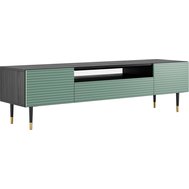 TV stolík IMPERIAL so zásuvkou - čierna/pistáciovo zelená 01