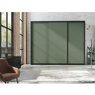 Moderná šatníková skriňa Frama 255 cm - zelená - 01