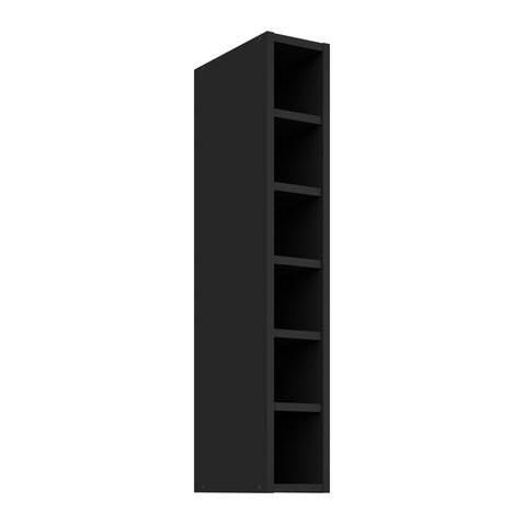 Vysoká úzka polica Arona - čierny mat 01