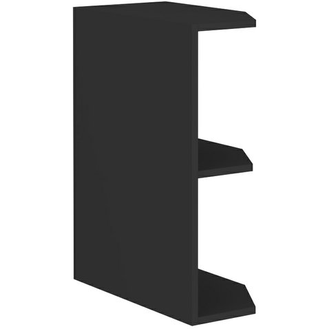 Spodný rohový regál Siena - čierny mat - 01