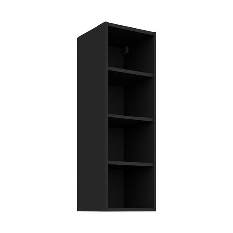 Vysoký horný policový regál Arona - čierny mat 01
