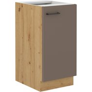 Spodná kuchynská skrinka 40 D BOLONIA - lanýžovo sivá/dub artisan
