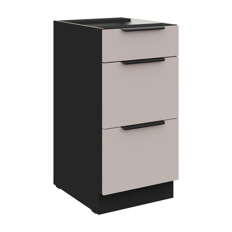 Spodná zásuvková skrinka 40 D Arona - kašmír/čierny mat 01