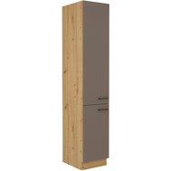 Vysoká potravinová skriňa 40 DK BOLONIA - lanýžovo sivá/dub artisan
