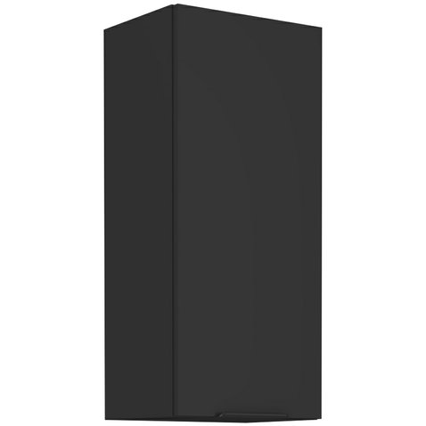 Vysoká horná jednodverová skrinka Siena - čierny mat - 01