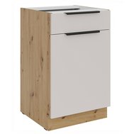 Spodná kuchynská skrinka so zásuvkou Solea 50 D 1F 1S BB - kašmír/dub artisan 01
