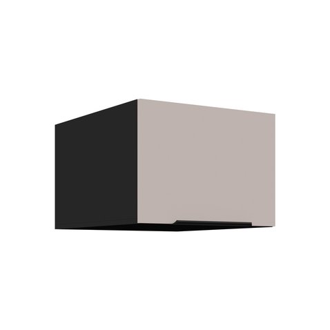 Hlboká horná výklopná skrinka 50 NAGU Arona - kašmír/čierny mat 01