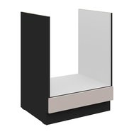 Spodná skrinka na vstavanú rúru 60 D Arona - kašmír/čierny mat 01