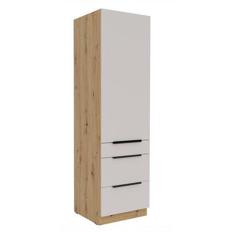 Potravinová skriňa s zásuvkami Solea 60 DKS-210 3S1F - kašmír/dub artisan 01