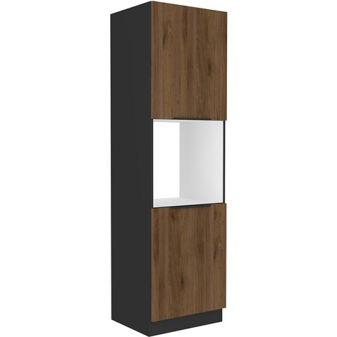 Vysoká skriňa na vstavanú rúru Monza - orech okapi - 01