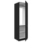 Vysoká skriňa Siena na vstavanú chladničku - čierny mat 02