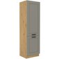 Vysoká skriňa pre vstavanú chladničku Luna 60 LO-210 2F - dub artisan/šedá