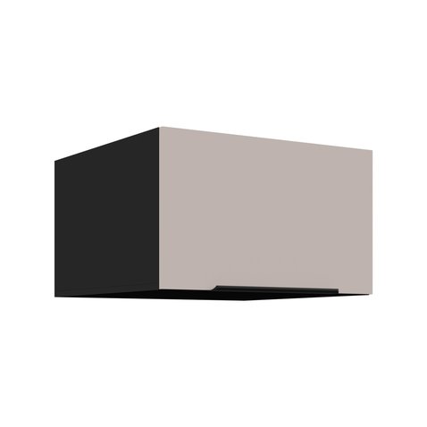 Hlboká horná výklopná skrinka 60 NAGU Arona - kašmír/čierny mat 01