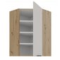 Vysoká horná rohová skrinka Solea 60x60 GN-90 1F - kašmír/dub artisan 02