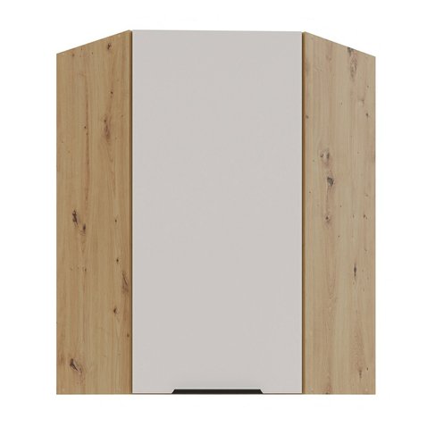 Vysoká horná rohová skrinka Solea 60x60 GN-90 1F - kašmír/dub artisan 01