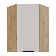 Vysoká horná rohová skrinka Solea 60x60 GN-90 1F - kašmír/dub artisan 01