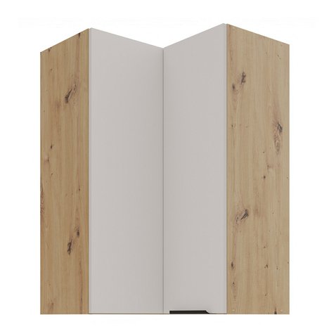Vysoká rohová horná skrinka Solea 60x60 GN-90 2F - kašmír/dub artisan 01