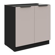 Dvojdverová spodná skrinka 80 D Arona - kašmír/čierny mat 01