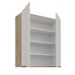Vysoká horná dvojdverová skrinka Solea 80 G-90 2F - kašmír/dub artisan 02