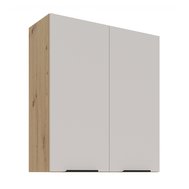 Vysoká horná dvojdverová skrinka Solea 80 G-90 2F - kašmír/dub artisan 01