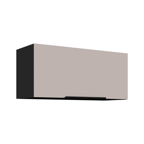 Horná výklopná skrinka 80 GU Arona - kašmír/čierny mat 01