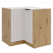 Spodná rohová kuchynská skrinka Solea 90x90 DN 2F BB - kašmír/dub artisan 01