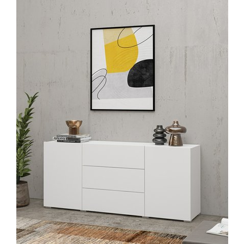 Minimalistická komoda Ava - biela 01