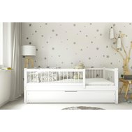 Drevená detská posteľ Axel bis2 s prístelkou - 70 x 140 / biela 01