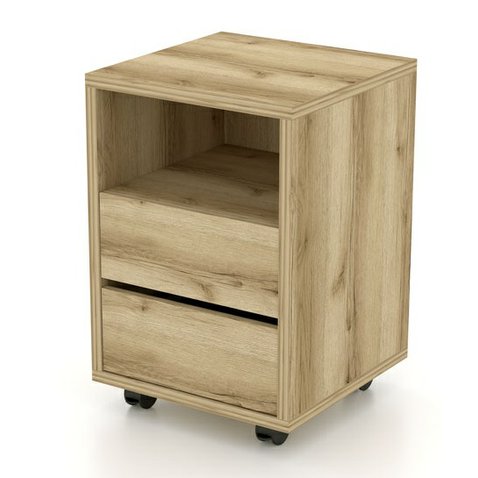 Šuplíkový kontajner Agapi – dekor dub grand, 2 zásuvky, minimalistický dizajn 01