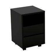 Šuplíkový kontajner Agapi – čierny mat, 2 zásuvky, minimalistický dizajn 01