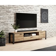 Televízny stolík Aktiv 210 cm - dub taurus / čierna