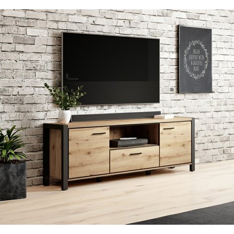 TV stolík Aktiv 180 cm - dub taurus / čierna 01