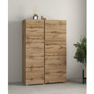 Vysoká komoda Asymetric s dvierkami – dekor dub wotan 01