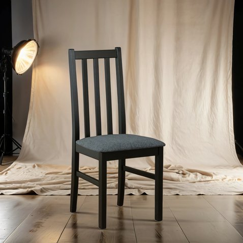 Jedálenská stolička BOS 10 – čierna / tkanina 8B - 01