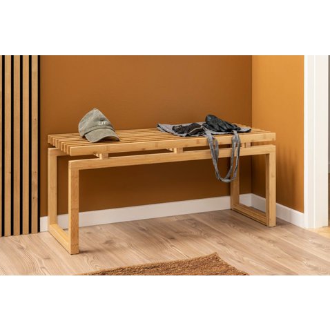 Bali bambusová lavička - prírodná 06