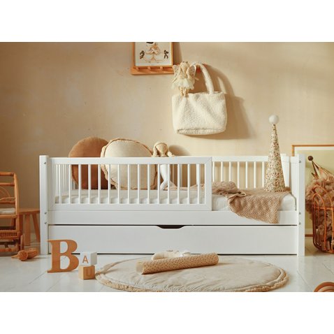 Detská posteľ Basic Alto Plus s prístelkou - 90 x 190 / biela 01