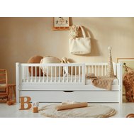 Detská posteľ Basic Alto Plus s prístelkou - 90 x 190 / biela 01