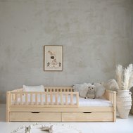 Detská posteľ Basic Love Plus s úložnými priestormi - 140 x 200 / prírodná 01