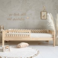 Masívna detská posteľ Basic 90 x 190 - prírodná / vysoké nožky