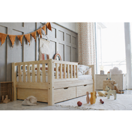 Detská posteľ BASIC LOVE PLUS 90 x 180 cm z masívneho dreva – bezpečnosť a štýl 01