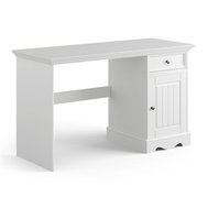 Masívny písací stôl Belluno Elegante 2 - biela