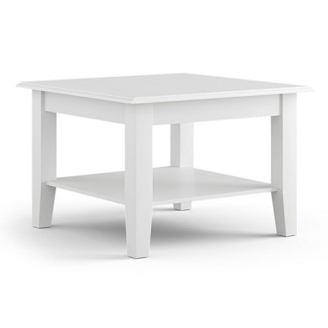 Malý konferenčný stolík z masívu borovice Belluno Elegante 2 - biela PL029B