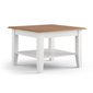 Malý konferenčný stolík z masívu borovice Belluno Elegante 2 - biela / dub PL029B/D