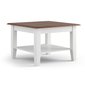 Malý konferenčný stolík z masívu borovice Belluno Elegante 2 - biela / orech PL029B/O