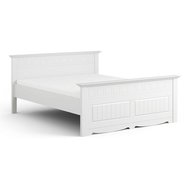 Masívna dvojlôžková posteľ Belluno Elegante 4 - 180 x 200 cm - biela