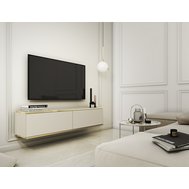 TV stolík Oro 135 cm - béžová/zlatá