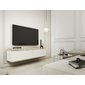 Dizajnový TV stolík Oro 135 cm - biela/zlatá