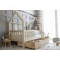 Detská domčeková posteľ Bianco Plus s úložným priestorom - 80 x 160 cm / prírodná 02