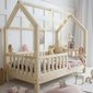 Detská domčeková posteľ Bianco 80 x 160 cm - prírodná borovica - 02
