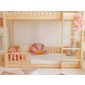 Poschodová domčeková posteľ Bianco - 90 x 190 cm - prírodná borovica - 10